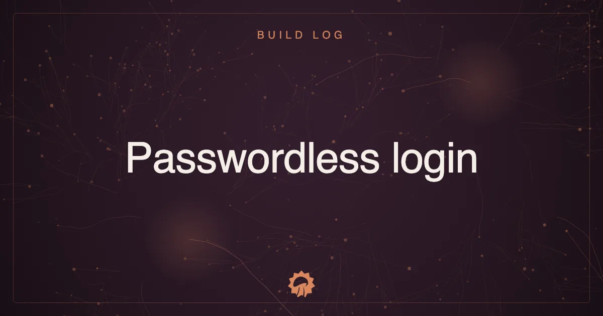 Passwordless login: a link to your e-mail instead of another password