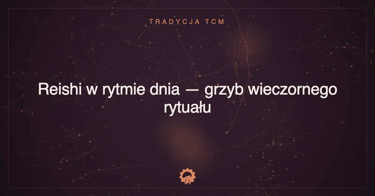 Reishi w rytmie dnia — grzyb wieczornego rytuału