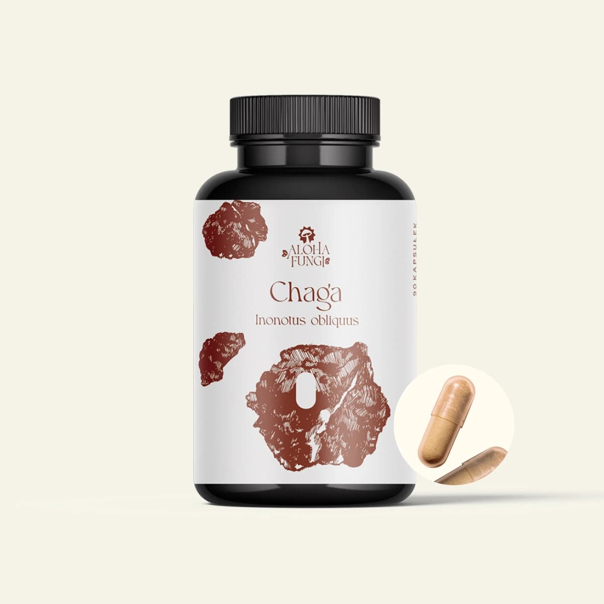 Chaga, opakowanie produktu Aloha Fungi