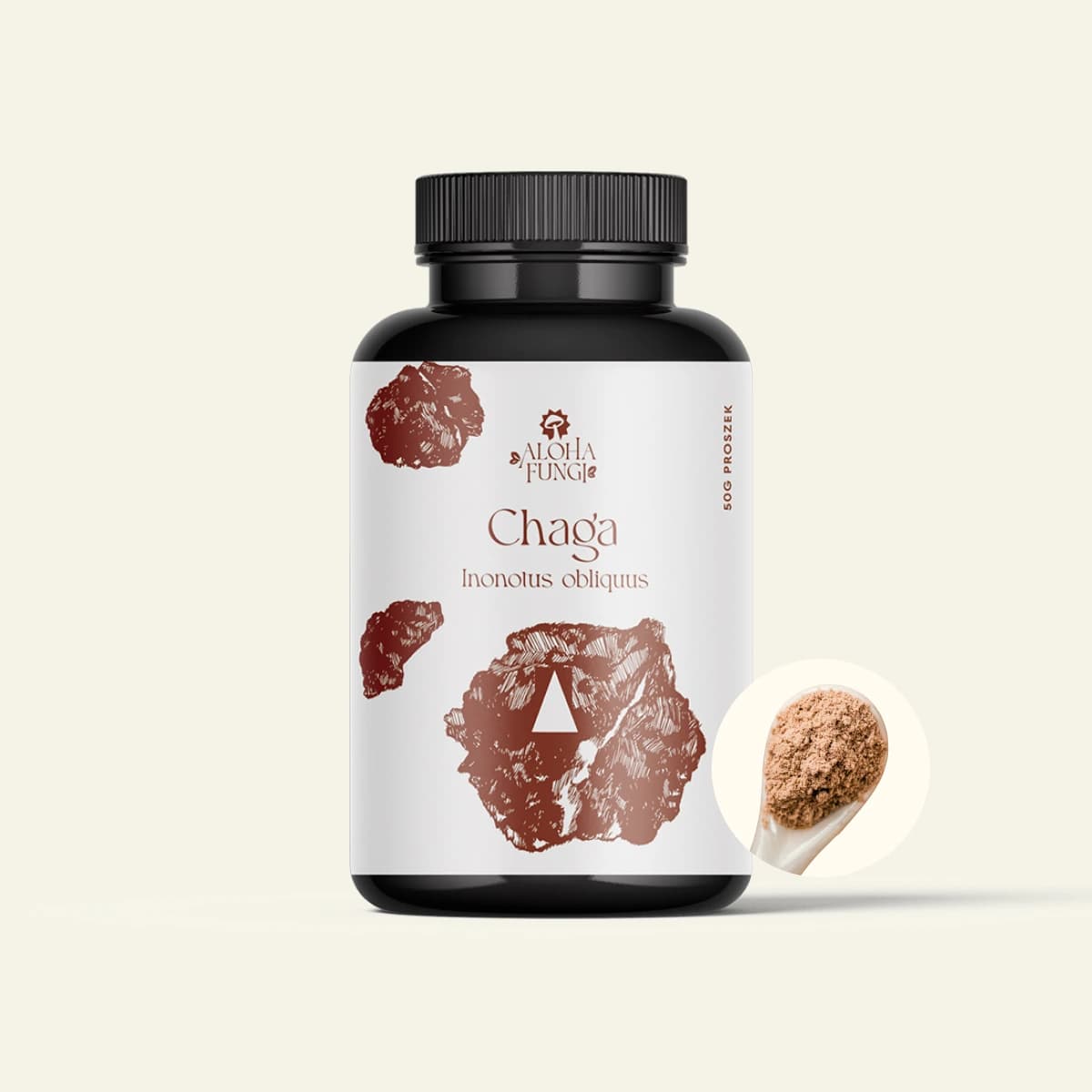 Chaga, opakowanie produktu Aloha Fungi