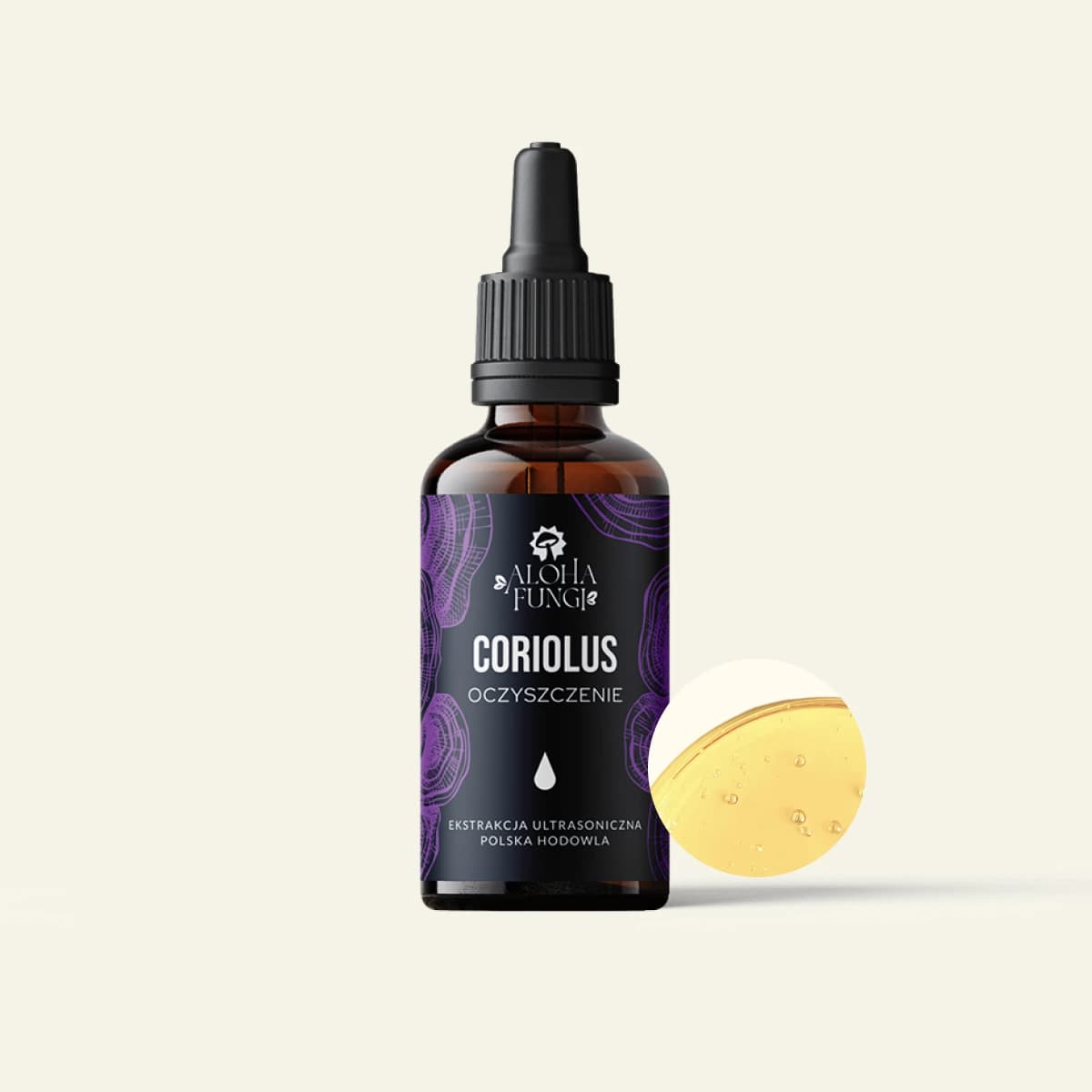 Coriolus Krople · PRIME, opakowanie produktu Aloha Fungi