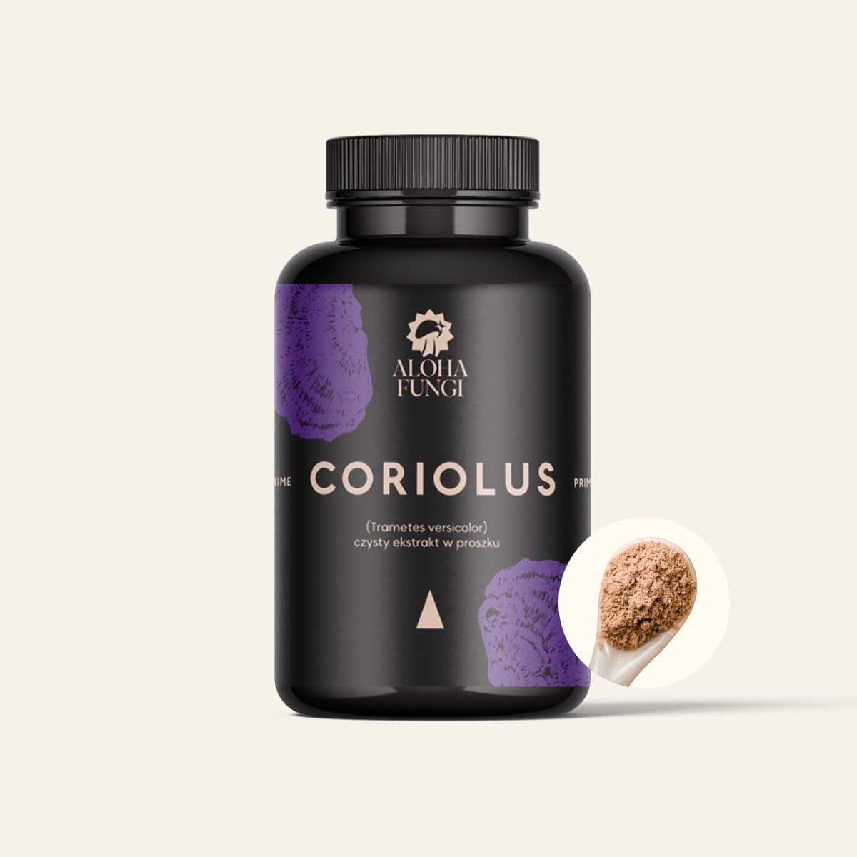 Coriolus Proszki · PRIME, opakowanie produktu Aloha Fungi