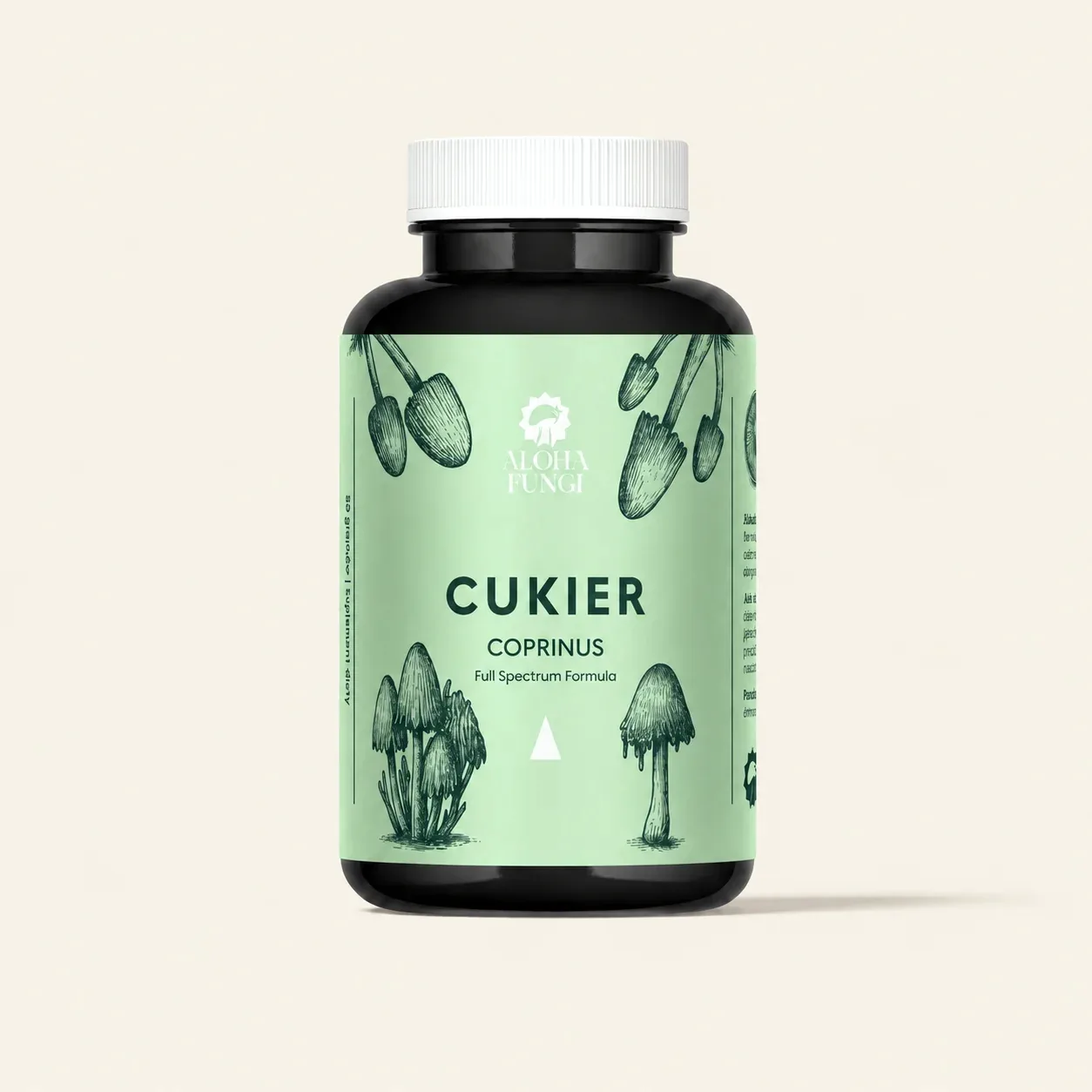 Coprinus Proszki · LONGEVITY, opakowanie produktu Aloha Fungi