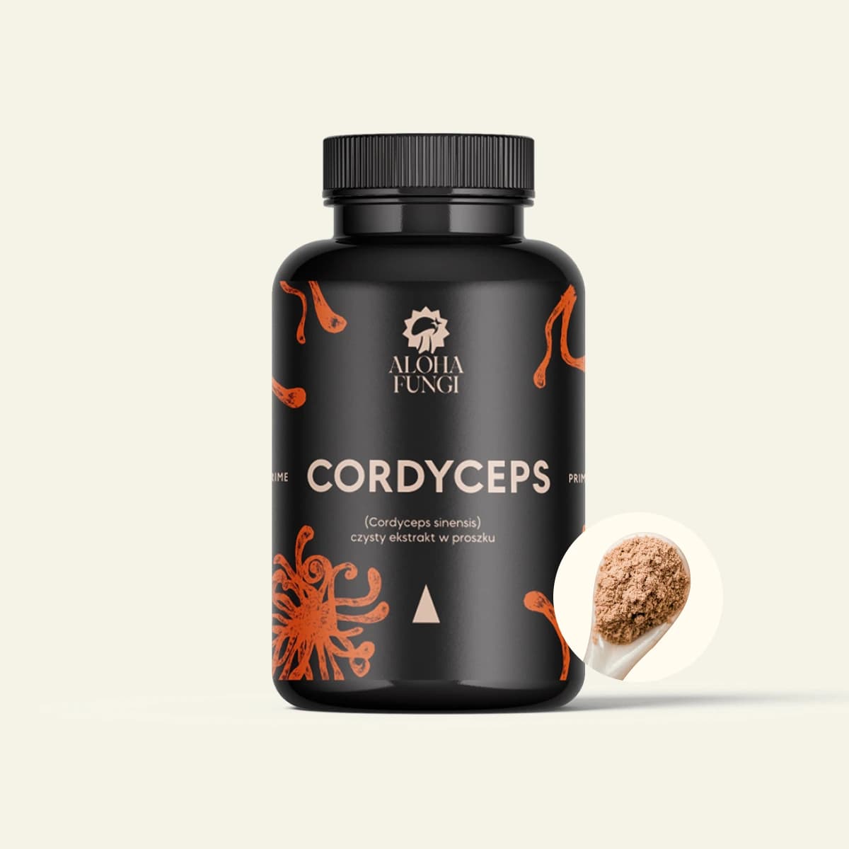 Cordyceps Proszki · PRIME, opakowanie produktu Aloha Fungi