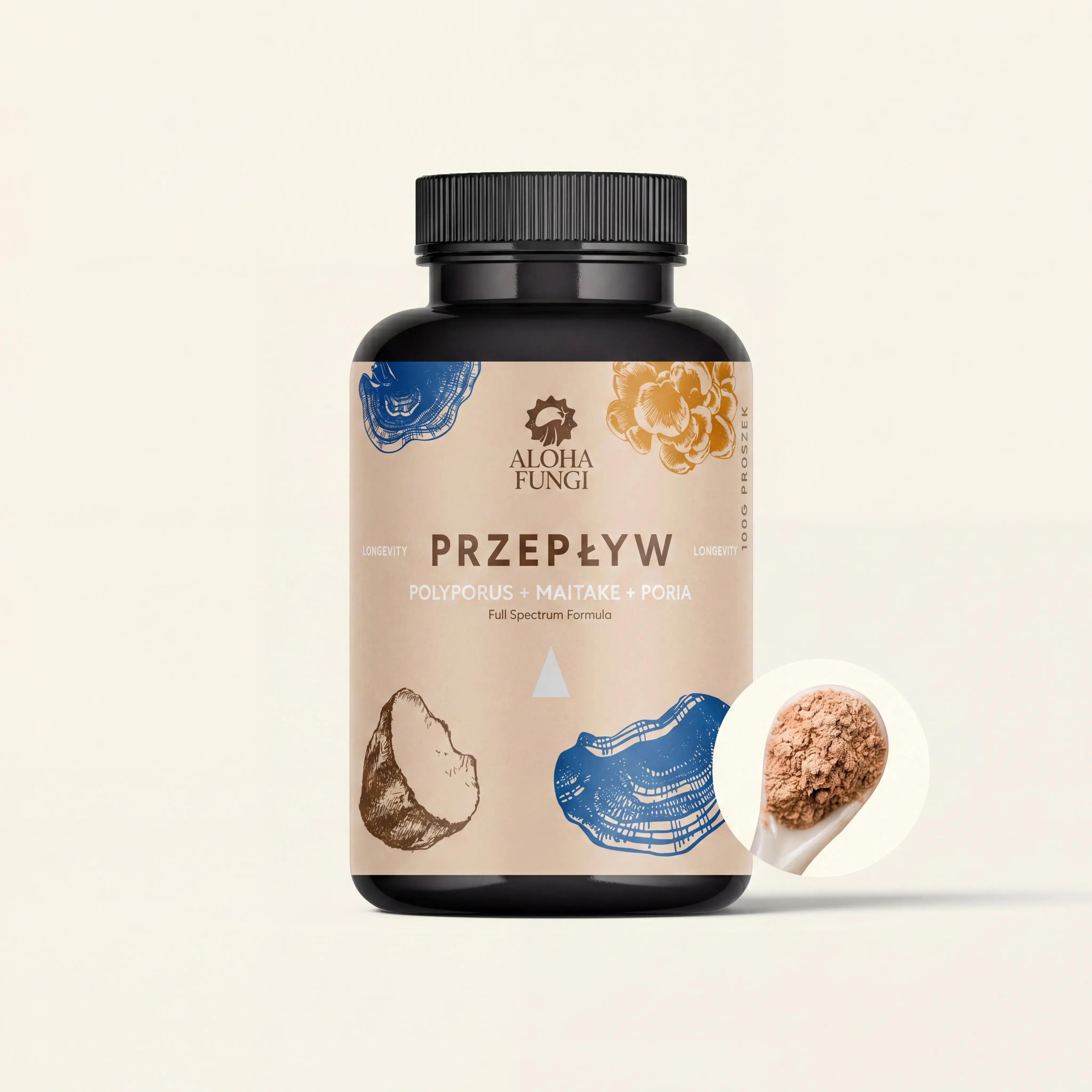 FLOW, opakowanie produktu Aloha Fungi
