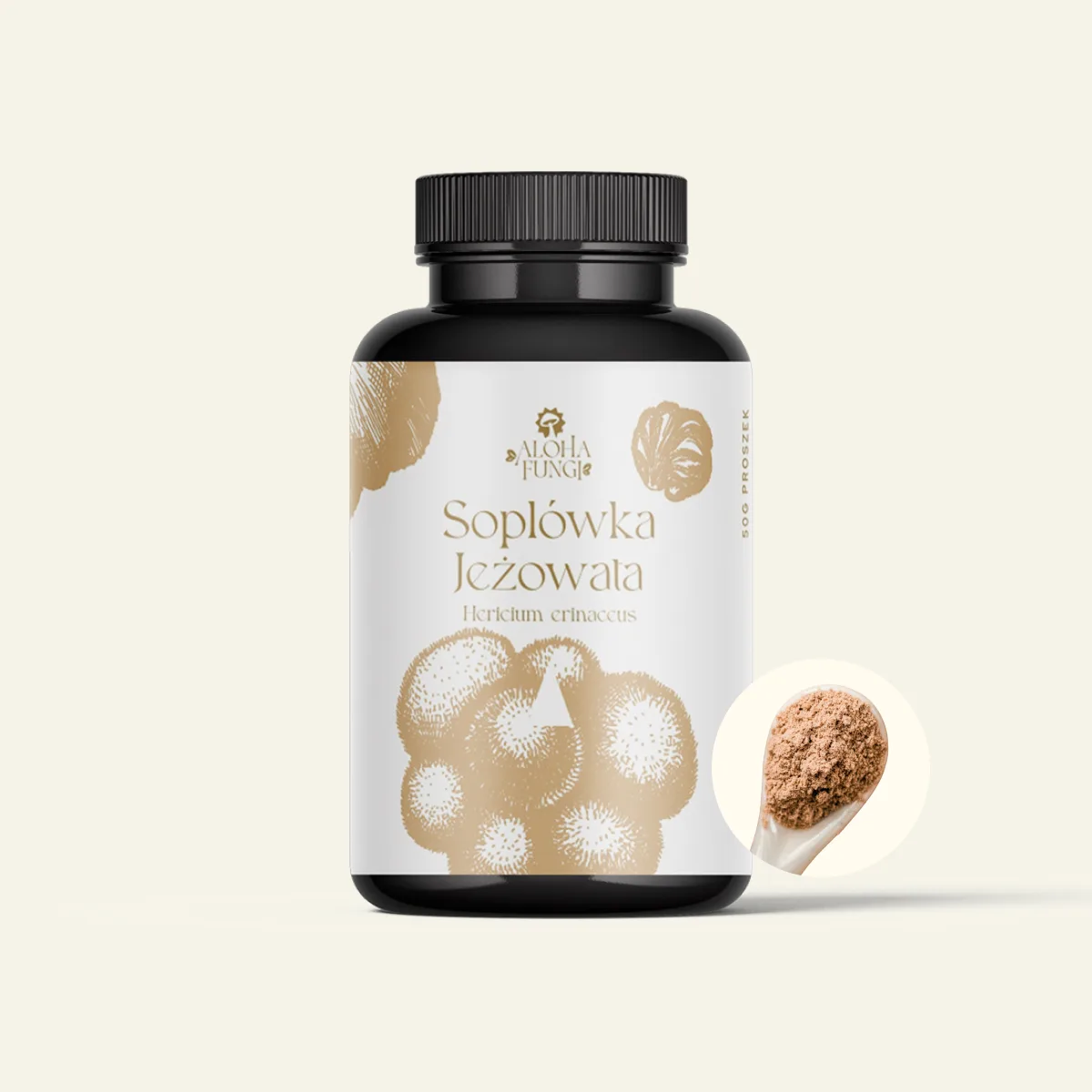 Lion's Mane, opakowanie produktu Aloha Fungi