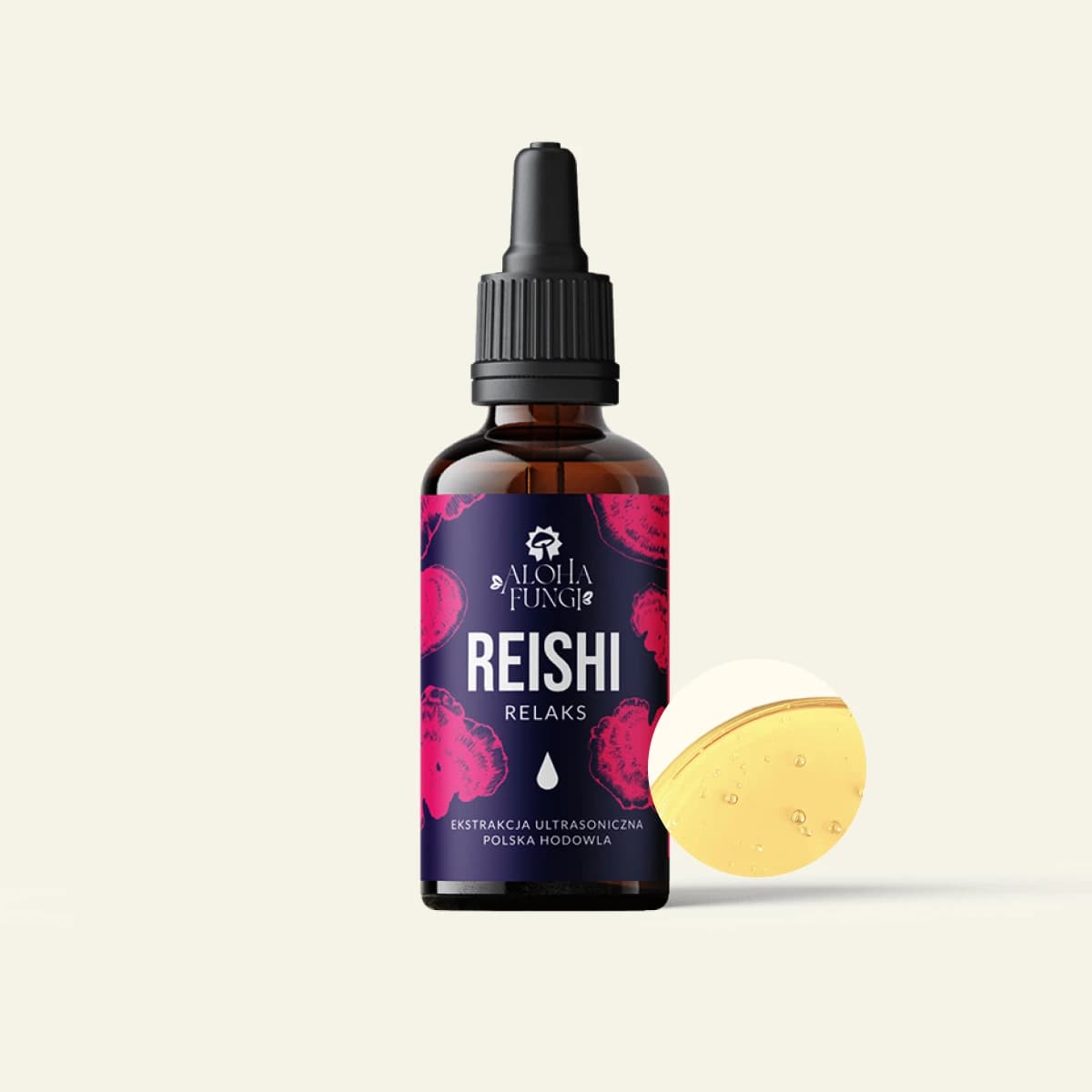 Reishi Krople · PRIME, opakowanie produktu Aloha Fungi
