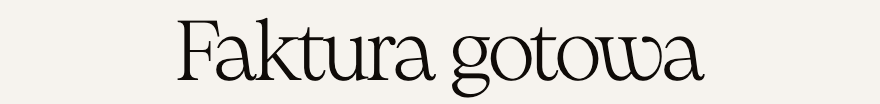 Faktura gotowa